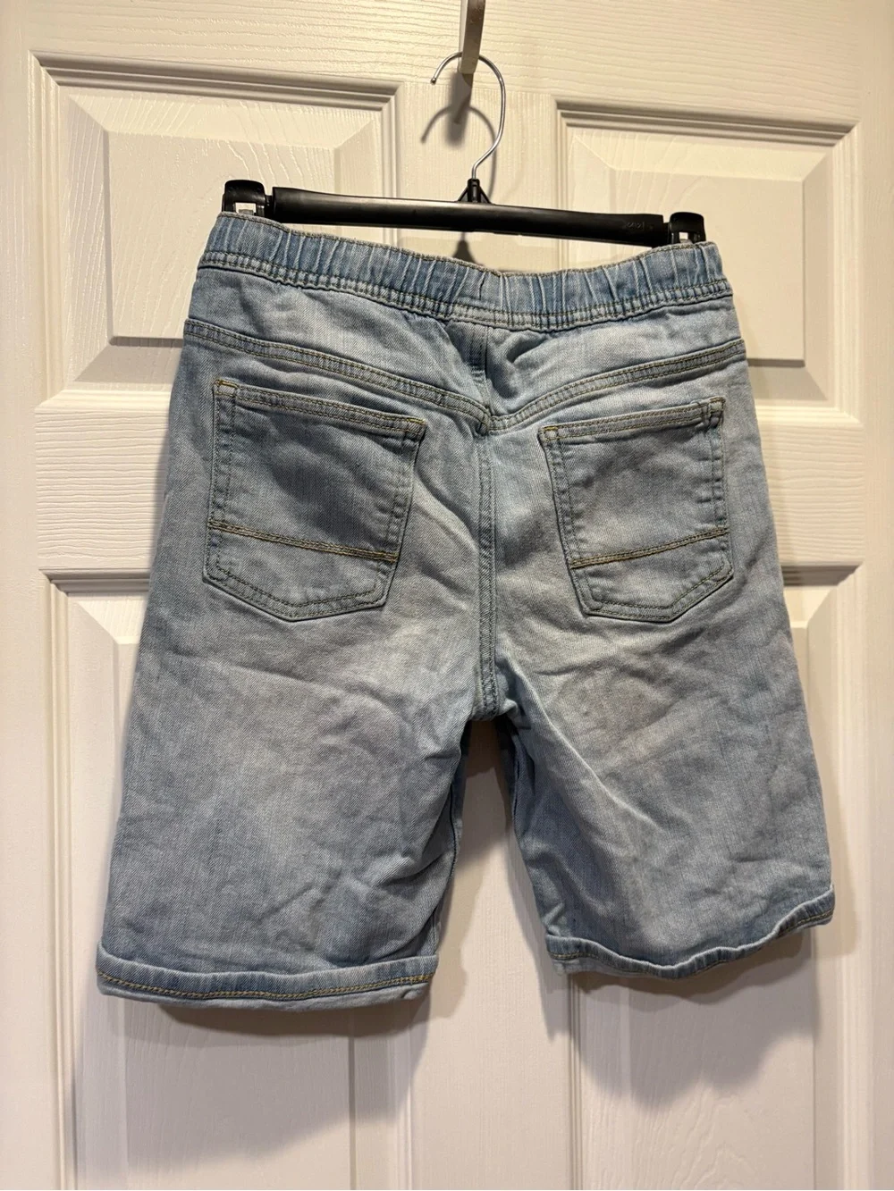 Cat & Jack Big Kids Light Blue Denim Jogger Shorts with Drawstring